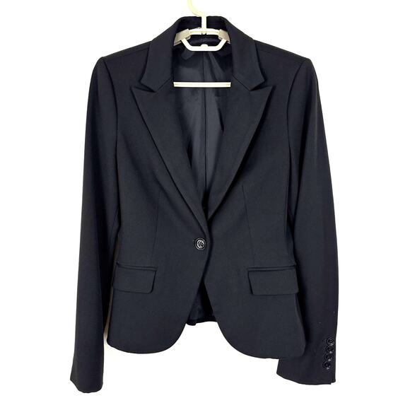 Express 1-button Blazer Black US 4 career office event - Picture 1 of 9